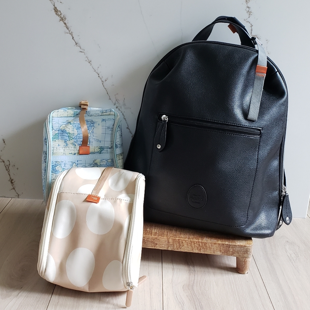 Pacapod Hartland Backpack Black Ergonomic Changing Diaper Bag Clever Pod System